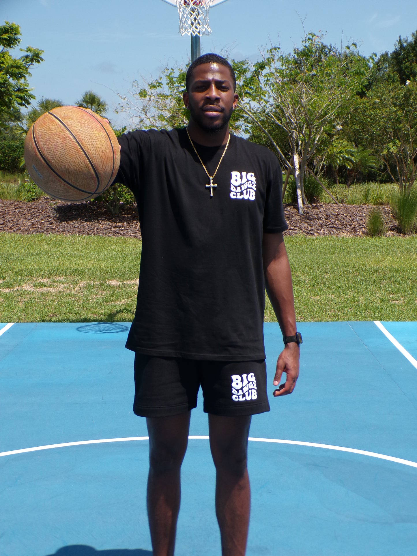 Big Dawgz Club Wavy Track Shorts Black