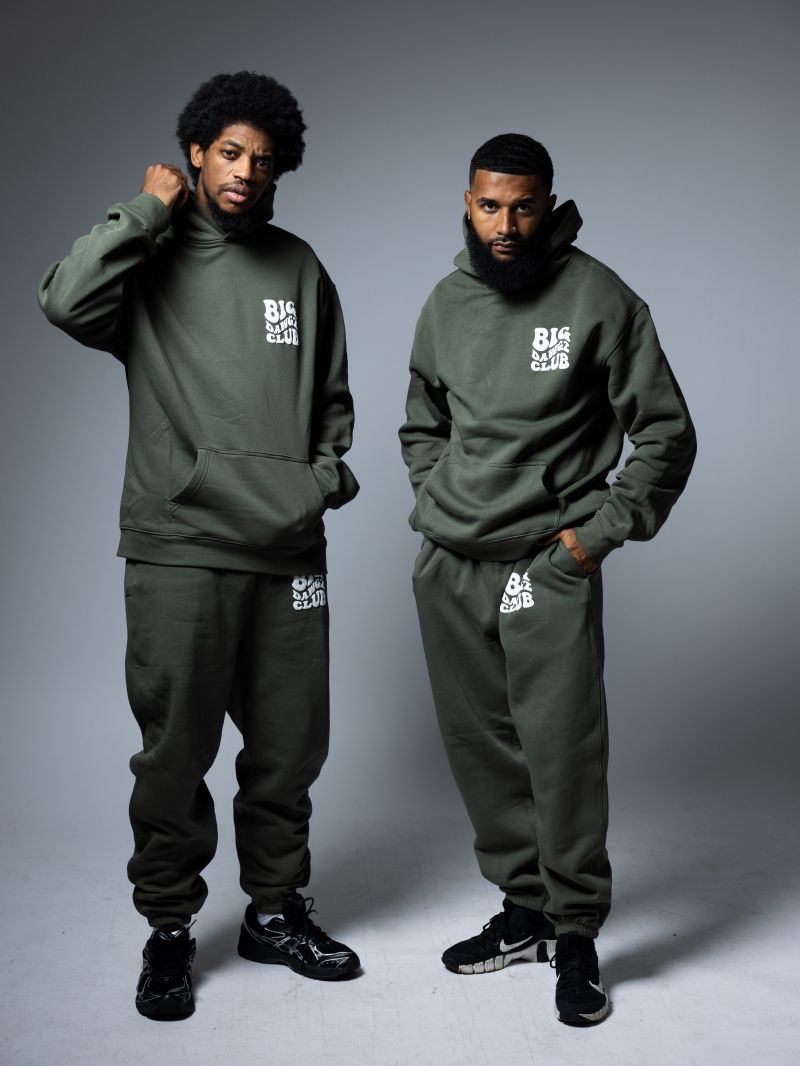 Big Dawgz Club Wavy Oversized Men's Hoodie- Green