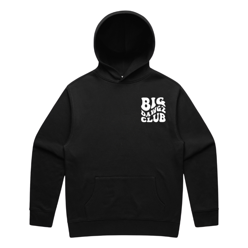 Big Dawgz Club Wavy Oversized Men's Hoodie-Black
