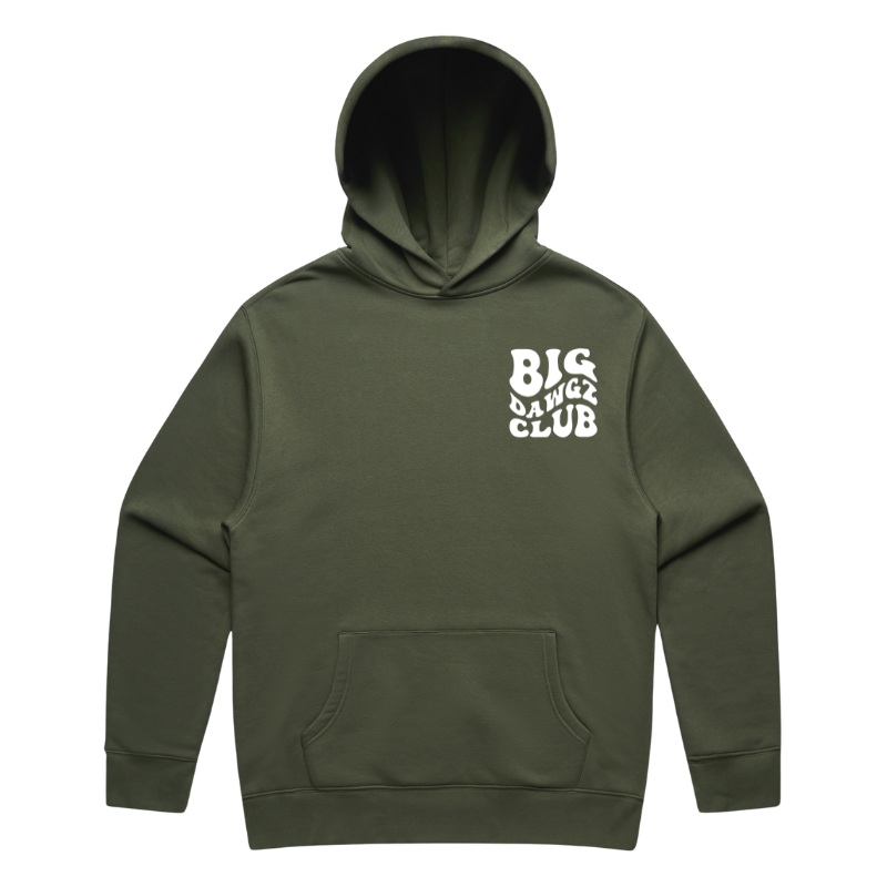 Big Dawgz Club Wavy Oversized Men's Hoodie- Green