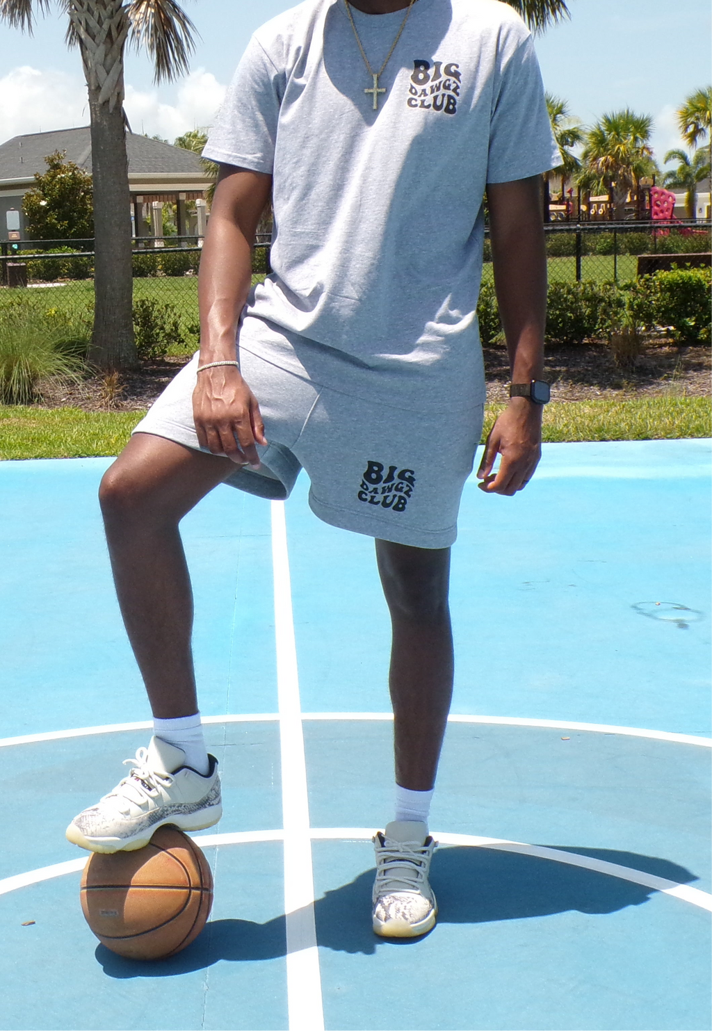 Big Dawgz Club Wavy Track Shorts Gray