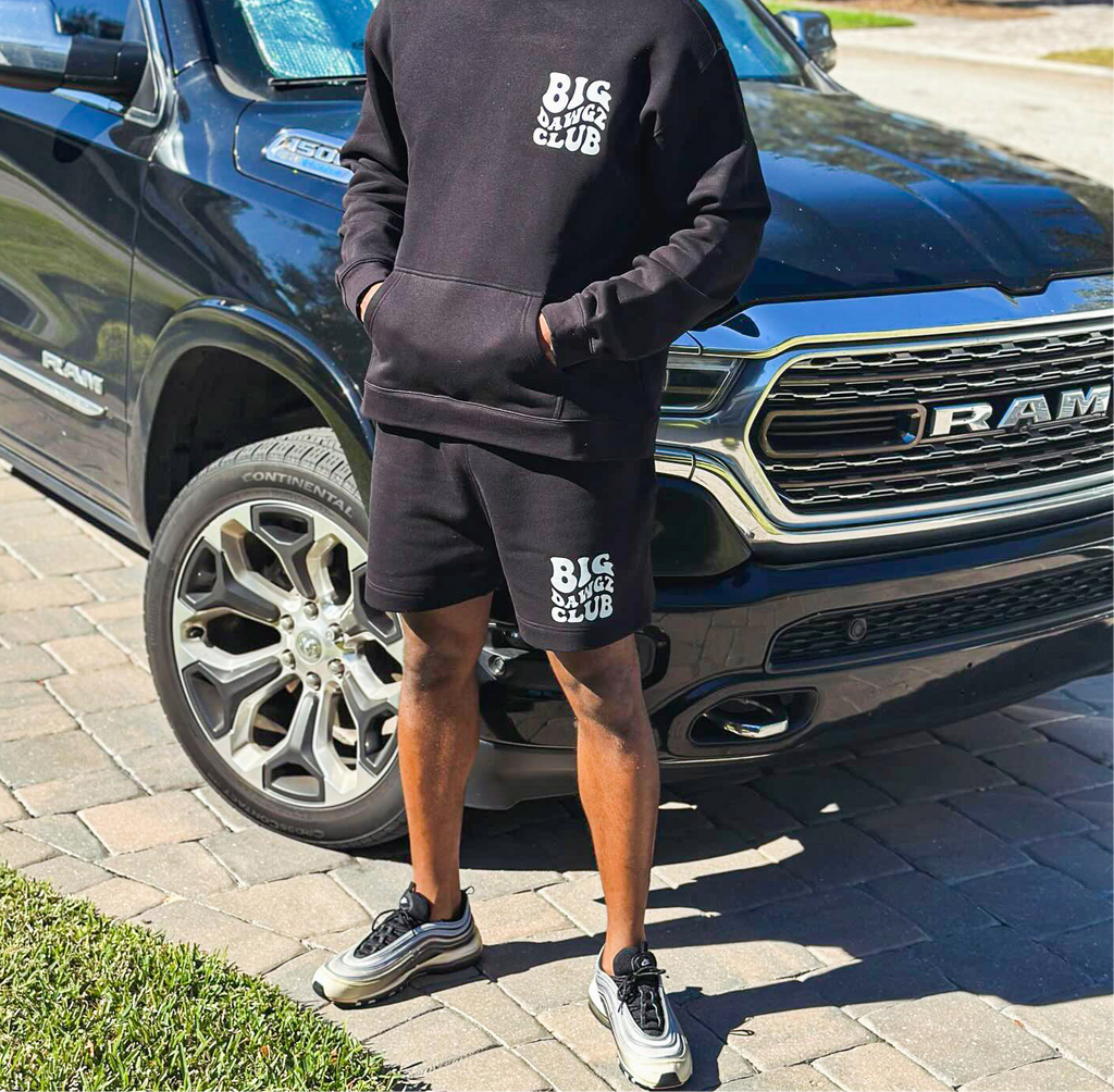 Big Dawgz Club Wavy Track Shorts Black